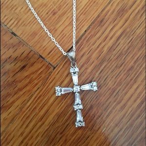 Cross with Swarovski diamonds.